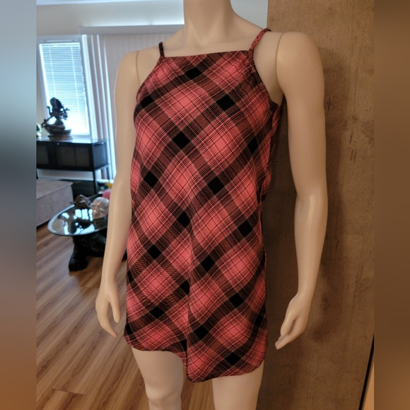 2000's Justice Plaid Mini Dress Teenager Large - 12/14 Like New - Picture 1 of 5